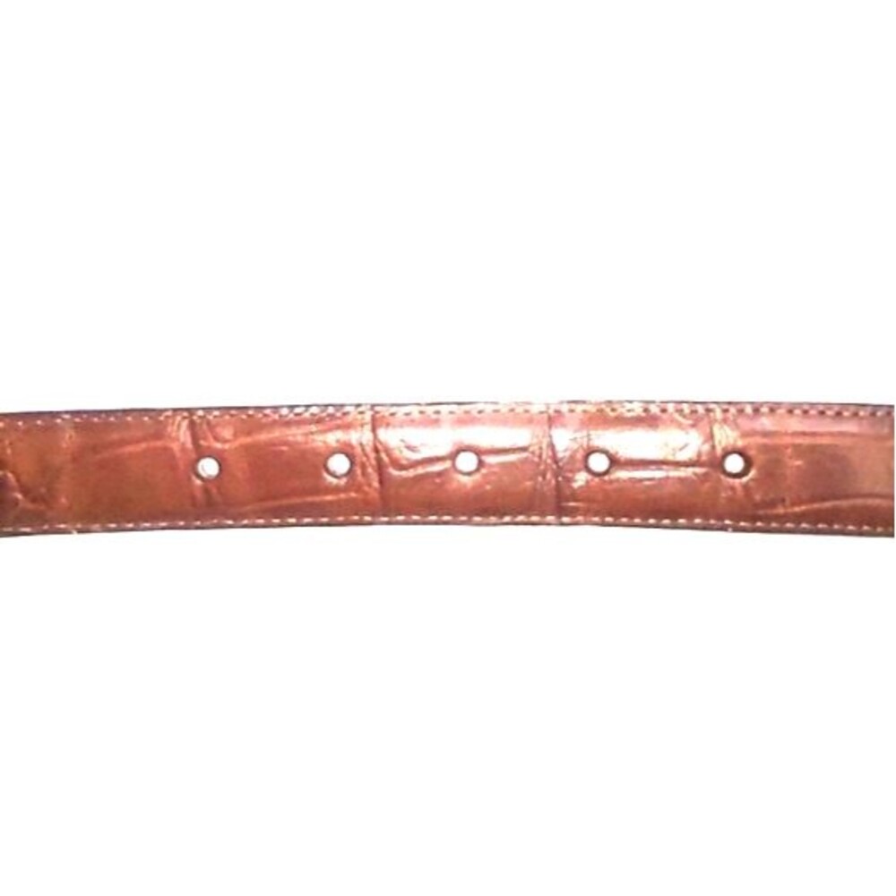 Vintage Brighton Gold Tone Buckle  Brown Leather‎ Belt 33" Long - Picture 4 of 5